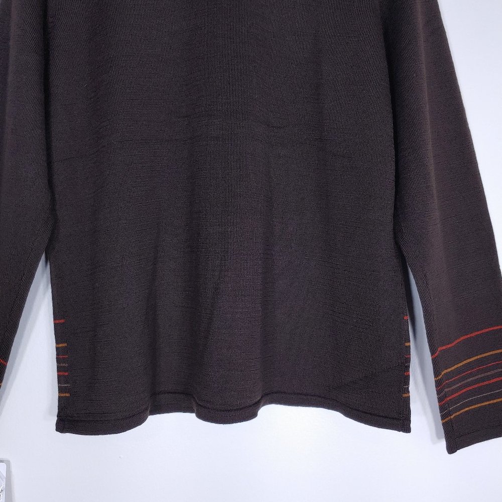 NWT Rafael Brown Striped Cardigan Acrylic & Wool - Picture 9 of 9